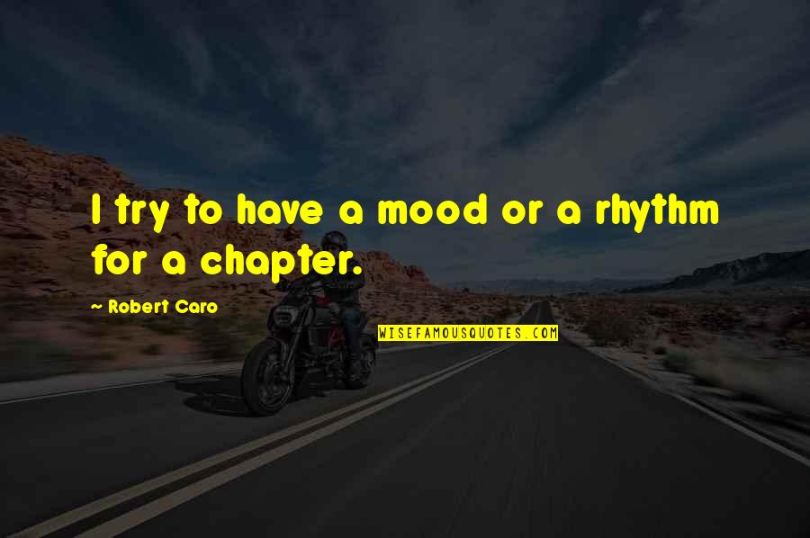 Christine Blower Quotes By Robert Caro: I try to have a mood or a