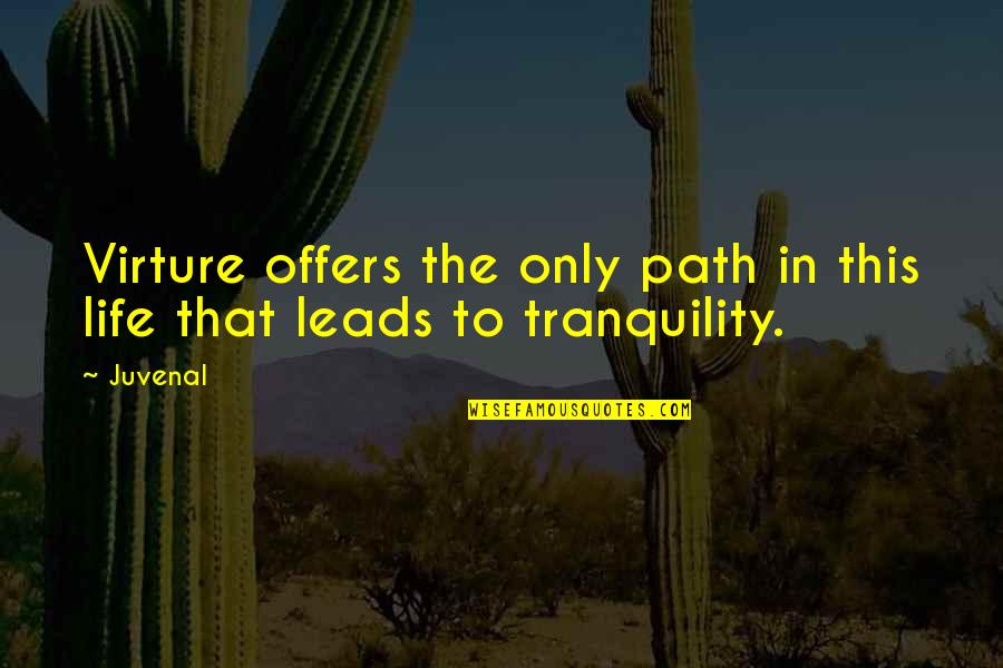 Christine Stephen King Quotes By Juvenal: Virture offers the only path in this life