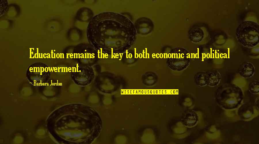 Christmas And Hanukkah Quotes By Barbara Jordan: Education remains the key to both economic and