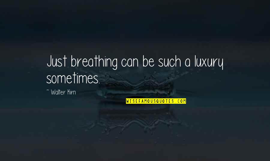 Christmas Bow Quotes By Walter Kirn: Just breathing can be such a luxury sometimes.