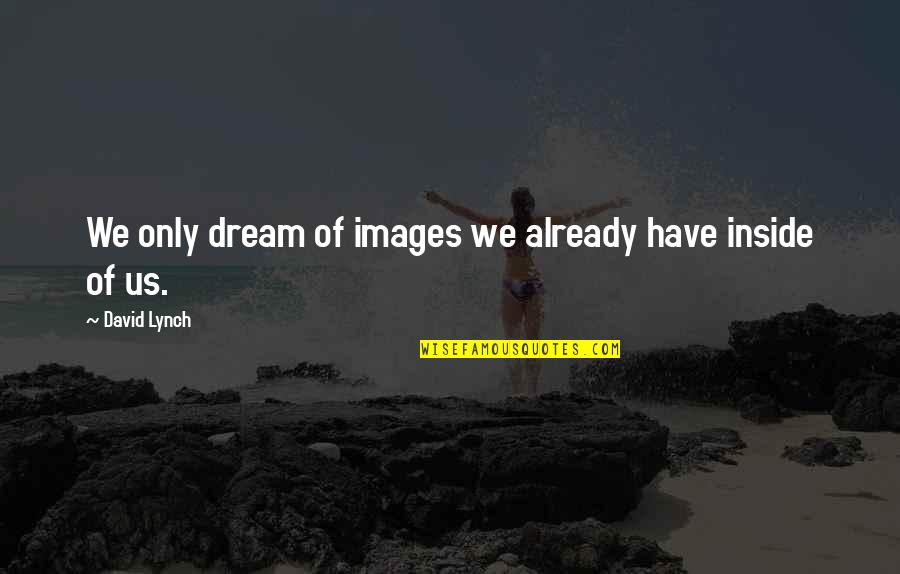 Christmas Celebrations Quotes By David Lynch: We only dream of images we already have