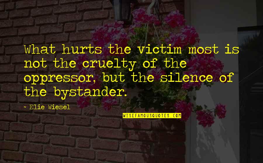 Christmas Festive Season Quotes By Elie Wiesel: What hurts the victim most is not the