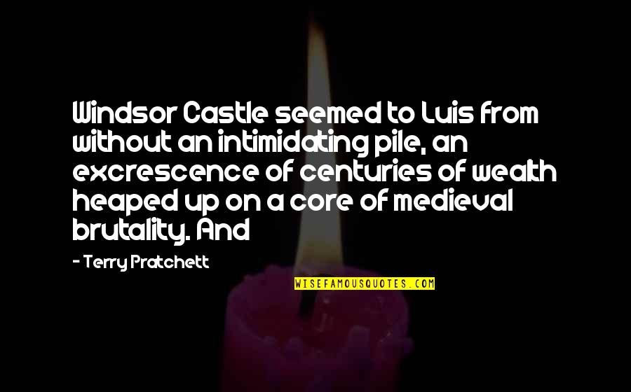 Christmas Holiday Spirit Quotes By Terry Pratchett: Windsor Castle seemed to Luis from without an