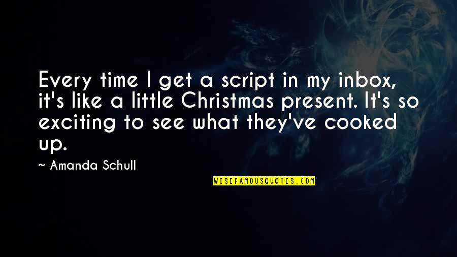 Christmas Present Quotes By Amanda Schull: Every time I get a script in my