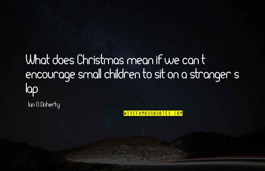Christmas Small Quotes By Ian O'Doherty: What does Christmas mean if we can't encourage