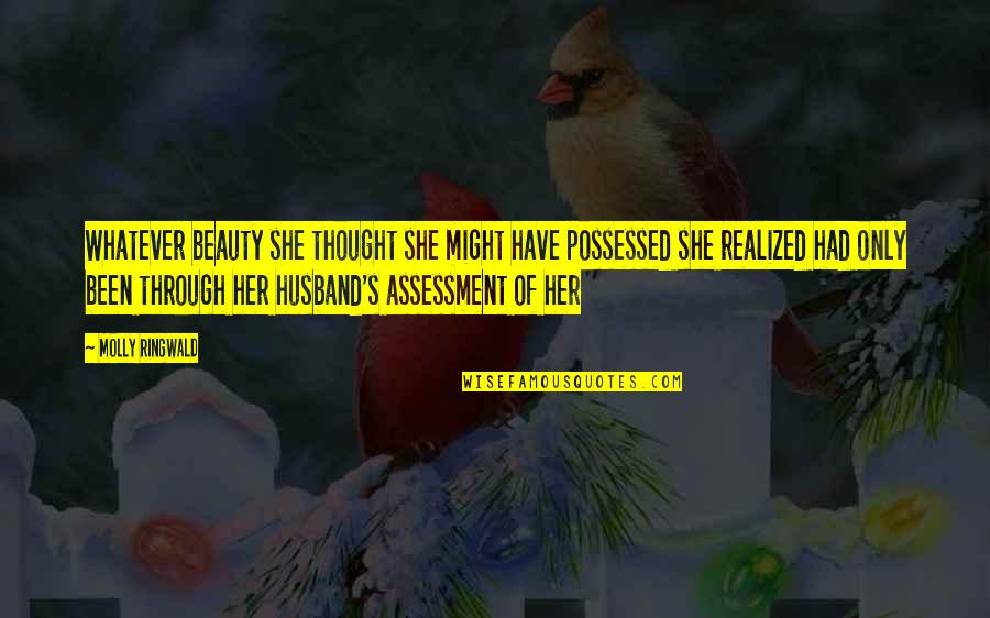 Christmas Song And Movie Quotes By Molly Ringwald: Whatever beauty she thought she might have possessed Christmas Song And Movie Quotes By Molly Ringwald: Whatever beauty she thought she might have possessed