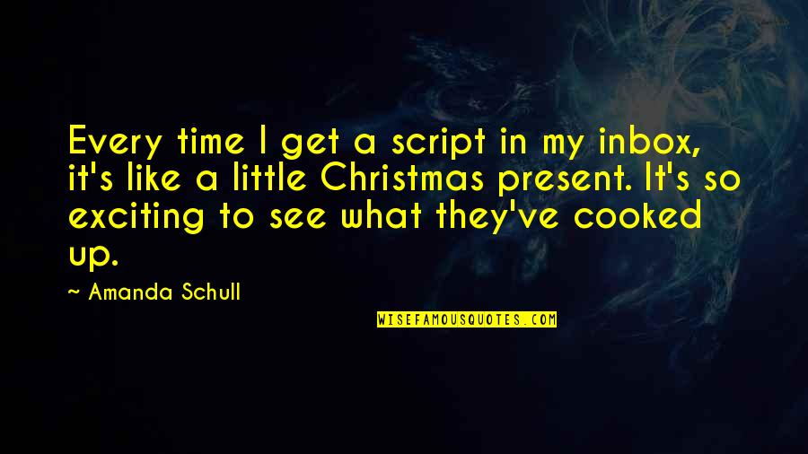 Christmas Time Quotes By Amanda Schull: Every time I get a script in my