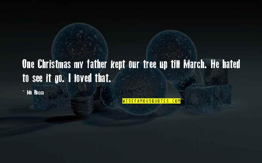 Christmas Tree Quotes By Mo Rocca: One Christmas my father kept our tree up