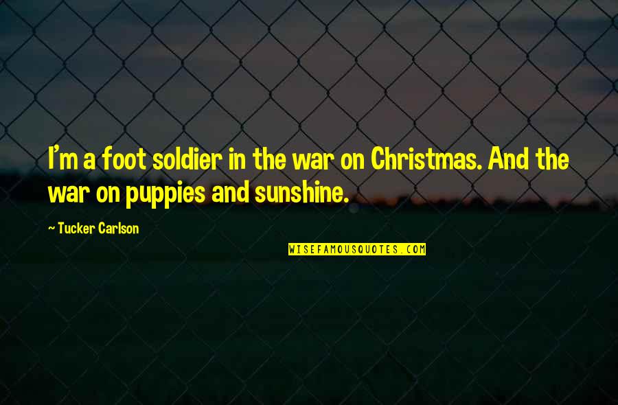 Christmas War Quotes By Tucker Carlson: I'm a foot soldier in the war on