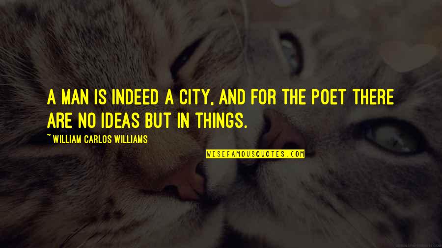 Christopher Benninger Quotes By William Carlos Williams: A man is indeed a city, and for