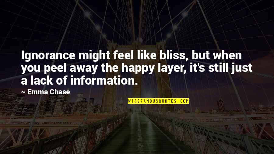 Christopher Mintz Quotes By Emma Chase: Ignorance might feel like bliss, but when you Christopher Mintz Quotes By Emma Chase: Ignorance might feel like bliss, but when you