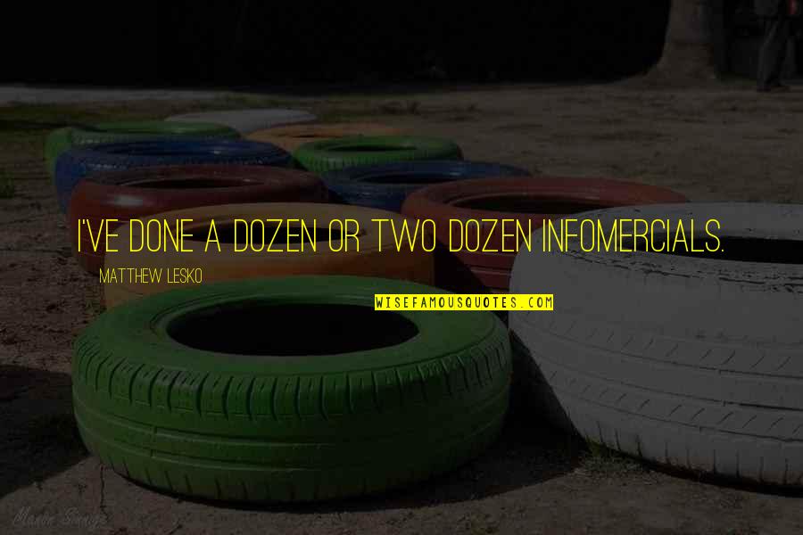 Christophsis Uncopylocked Quotes By Matthew Lesko: I've done a dozen or two dozen infomercials.