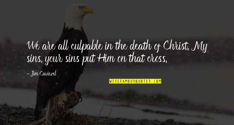 Christ's Death On The Cross Quotes By Jim Caviezel: We are all culpable in the death of Christ's Death On The Cross Quotes By Jim Caviezel: We are all culpable in the death of