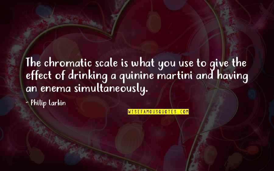 Chromatic Quotes By Philip Larkin: The chromatic scale is what you use to Chromatic Quotes By Philip Larkin: The chromatic scale is what you use to