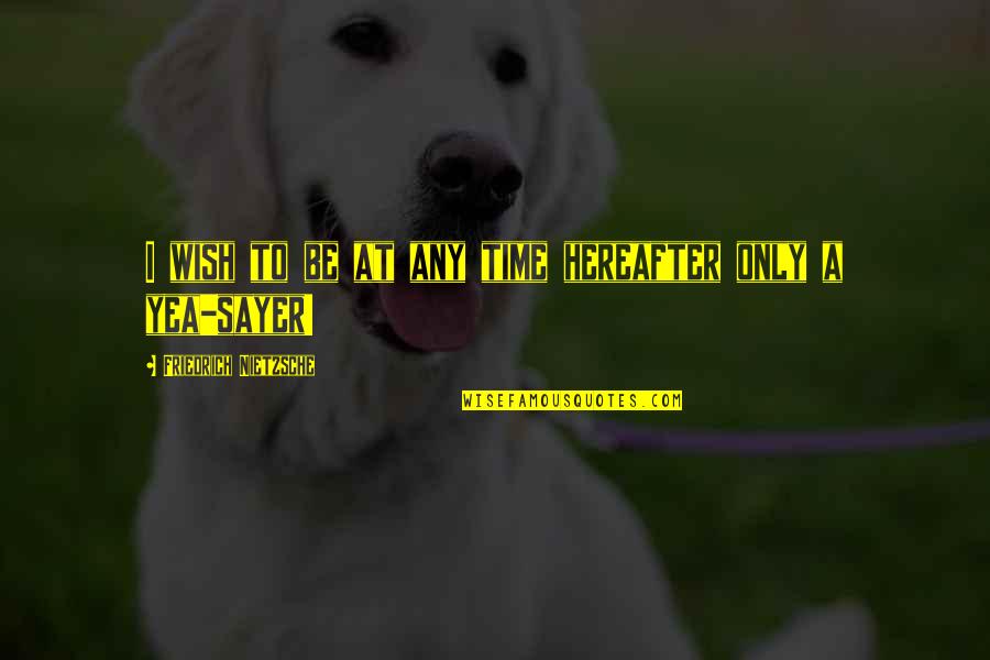 Chroniqueur Touche Quotes By Friedrich Nietzsche: I wish to be at any time hereafter