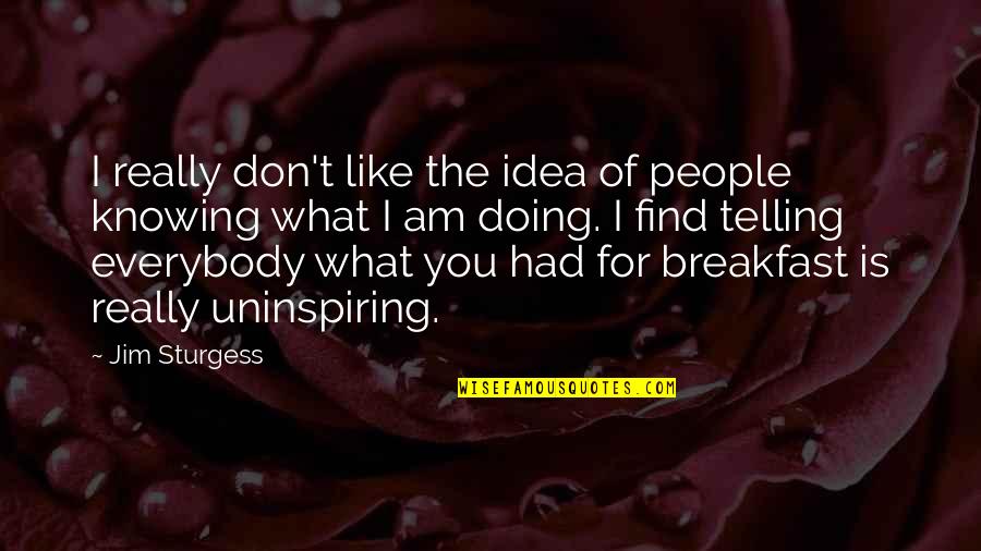 Chrysalis Quotes By Jim Sturgess: I really don't like the idea of people Chrysalis Quotes By Jim Sturgess: I really don't like the idea of people