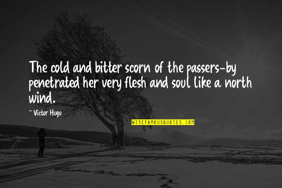 Chrysler Quotes By Victor Hugo: The cold and bitter scorn of the passers-by