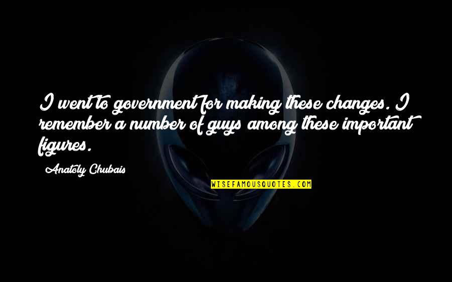 Chubais Quotes By Anatoly Chubais: I went to government for making these changes.