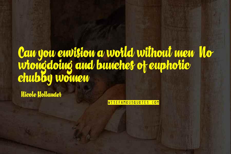 Chubby Quotes By Nicole Hollander: Can you envision a world without men? No