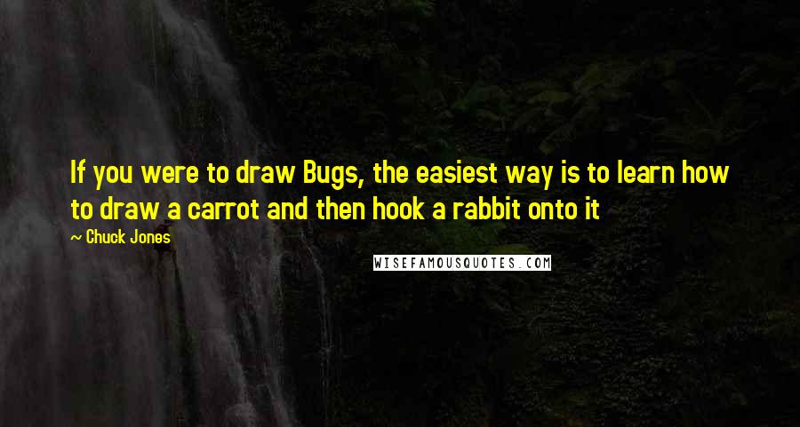 Chuck Jones quotes: If you were to draw Bugs, the easiest way is to learn how to draw a carrot and then hook a rabbit onto it