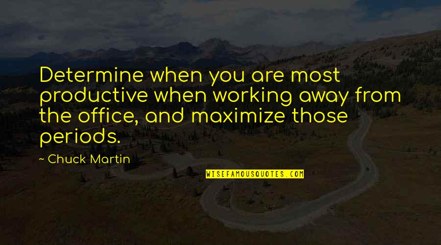 Chuck Quotes By Chuck Martin: Determine when you are most productive when working