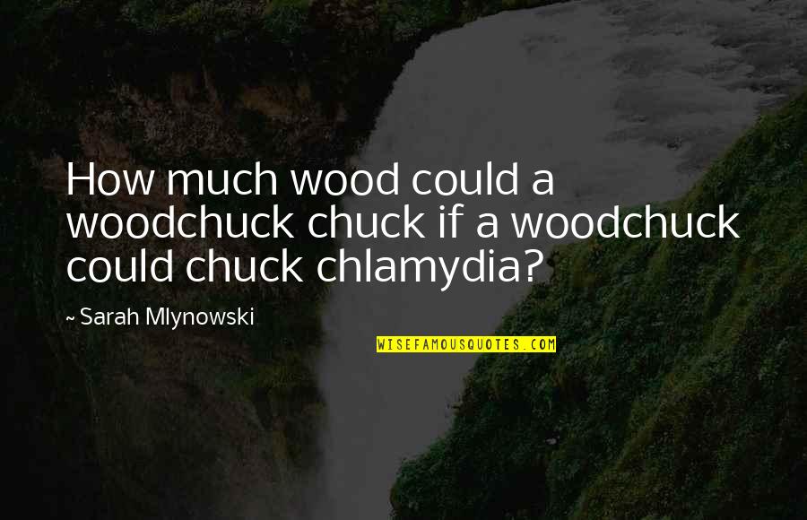 Chuck Vs Sarah Quotes By Sarah Mlynowski: How much wood could a woodchuck chuck if