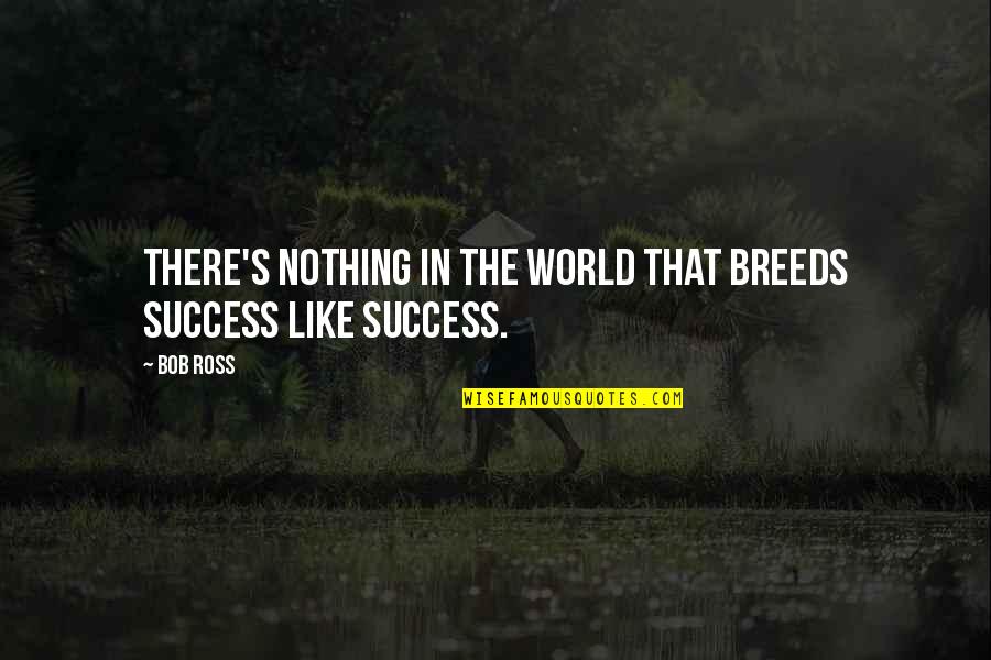 Chuckleheads In The News Quotes By Bob Ross: There's nothing in the world that breeds success