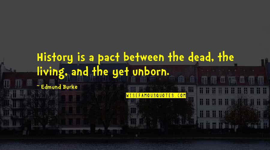 Chucky Good Guy Quotes By Edmund Burke: History is a pact between the dead, the