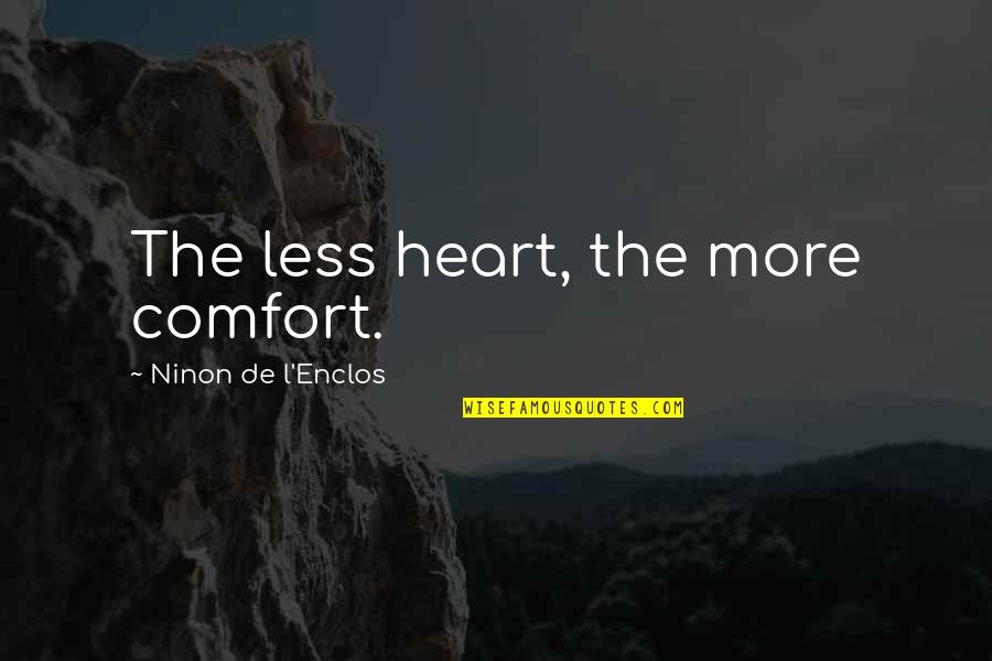 Chudnovsky Algorithm Quotes By Ninon De L'Enclos: The less heart, the more comfort. Chudnovsky Algorithm Quotes By Ninon De L'Enclos: The less heart, the more comfort.