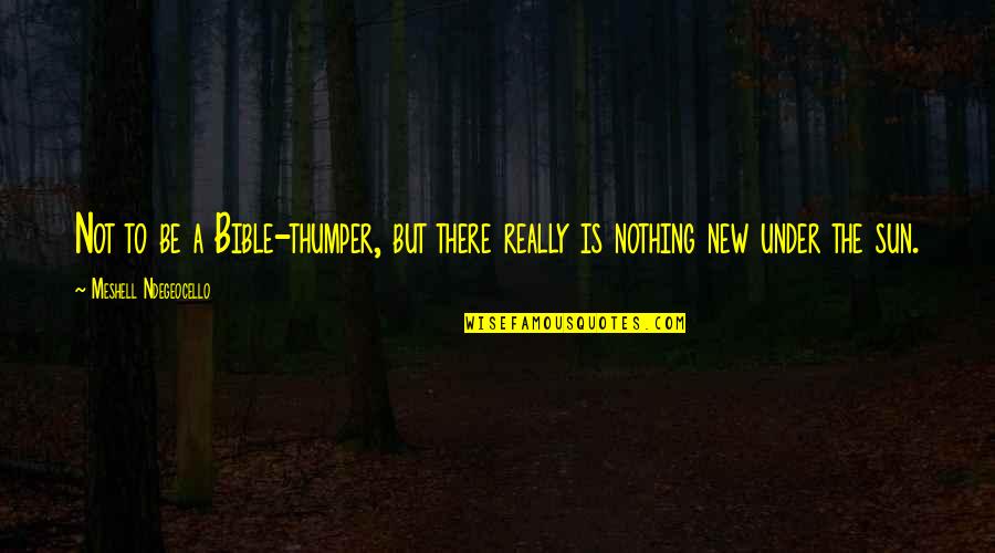 Chuffers Quotes By Meshell Ndegeocello: Not to be a Bible-thumper, but there really Chuffers Quotes By Meshell Ndegeocello: Not to be a Bible-thumper, but there really