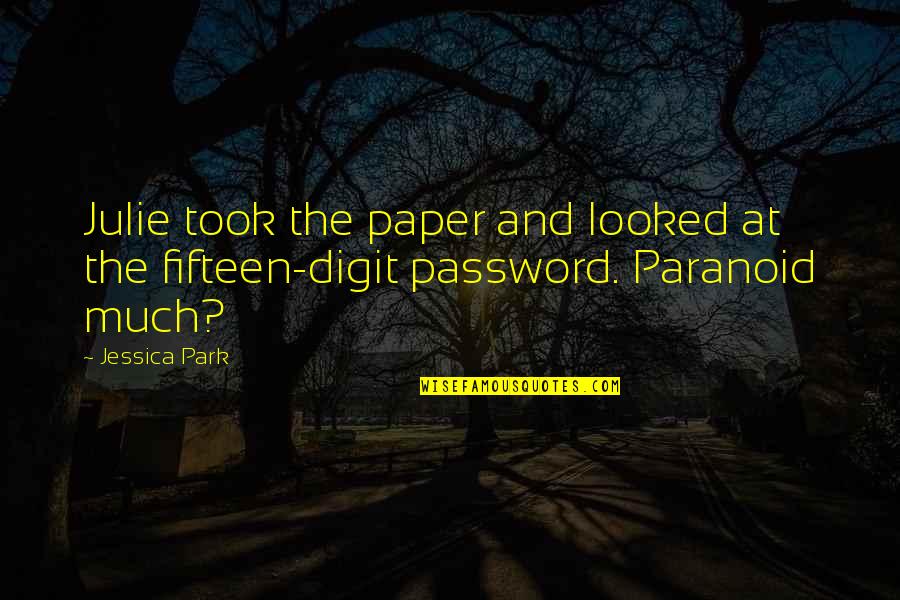 Chukie Edozien Quotes By Jessica Park: Julie took the paper and looked at the