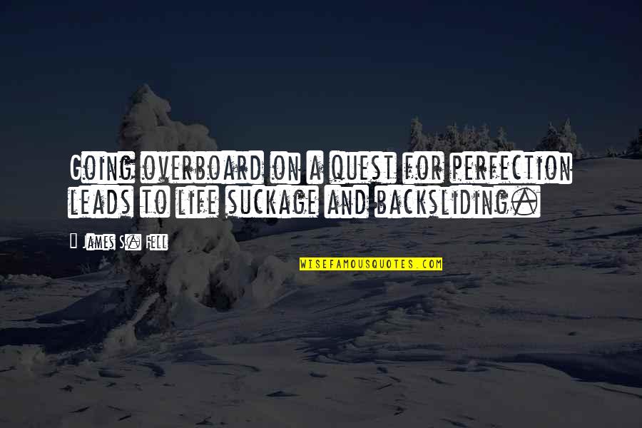 Chunkof Quotes By James S. Fell: Going overboard on a quest for perfection leads