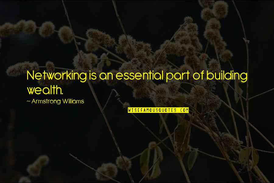 Church Is Not A Museum For Saints Quote Quotes By Armstrong Williams: Networking is an essential part of building wealth.