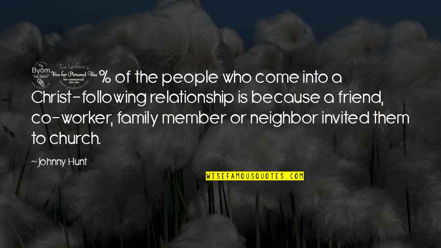 Church Leadership Quotes By Johnny Hunt: 80% of the people who come into a