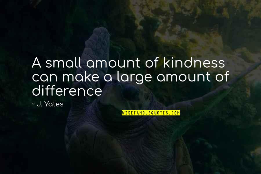 Churchill Alemao Quotes By J. Yates: A small amount of kindness can make a