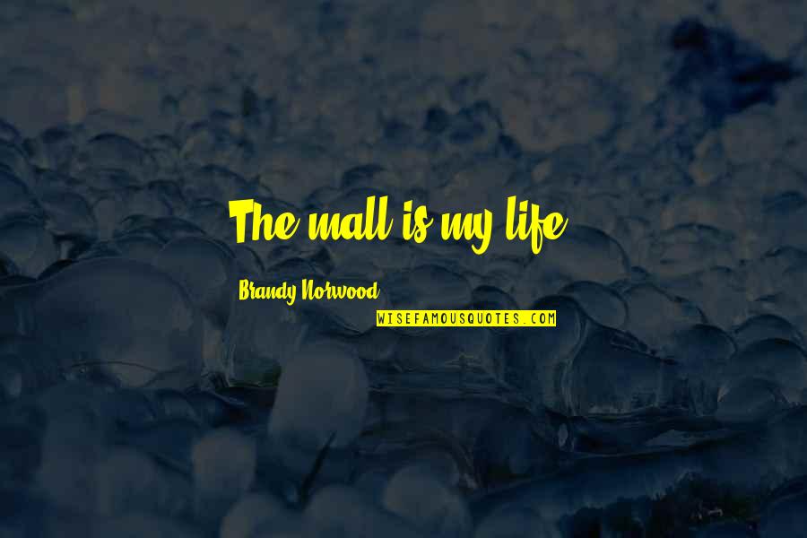 Ciardi Pronunciation Quotes By Brandy Norwood: The mall is my life. Ciardi Pronunciation Quotes By Brandy Norwood: The mall is my life.