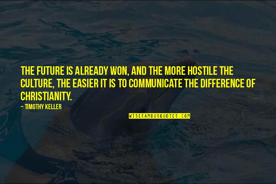 Ciarpame Significato Quotes By Timothy Keller: The future is already won, and the more Ciarpame Significato Quotes By Timothy Keller: The future is already won, and the more