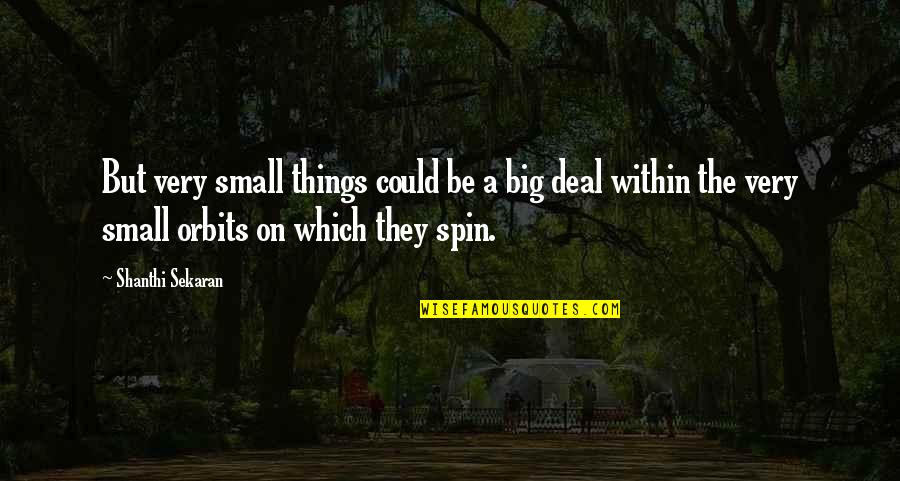 Cibrian Quotes By Shanthi Sekaran: But very small things could be a big