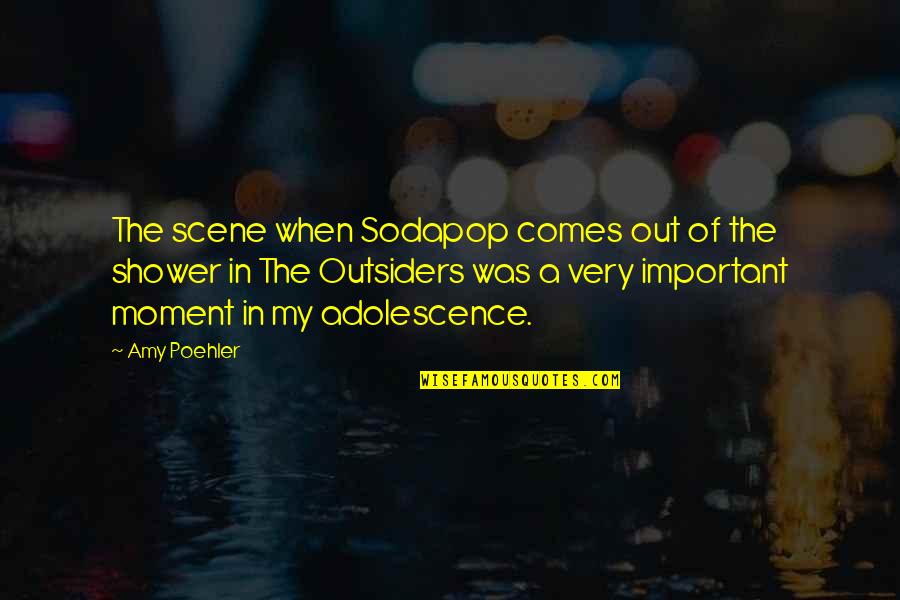 Cicare Quotes By Amy Poehler: The scene when Sodapop comes out of the Cicare Quotes By Amy Poehler: The scene when Sodapop comes out of the