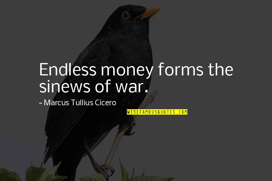 Cicero Just War Quotes By Marcus Tullius Cicero: Endless money forms the sinews of war.