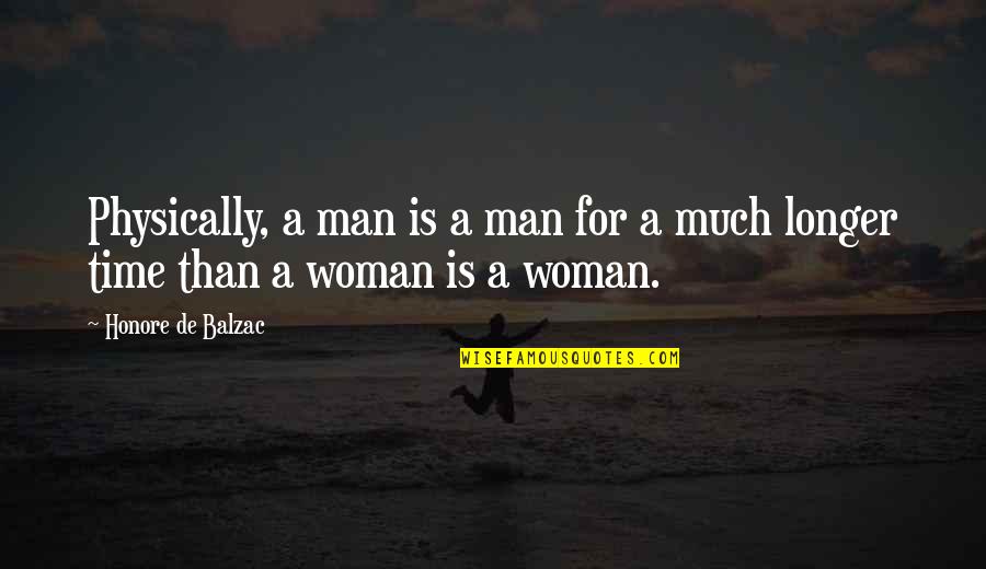 Cicerone Latin Quotes By Honore De Balzac: Physically, a man is a man for a