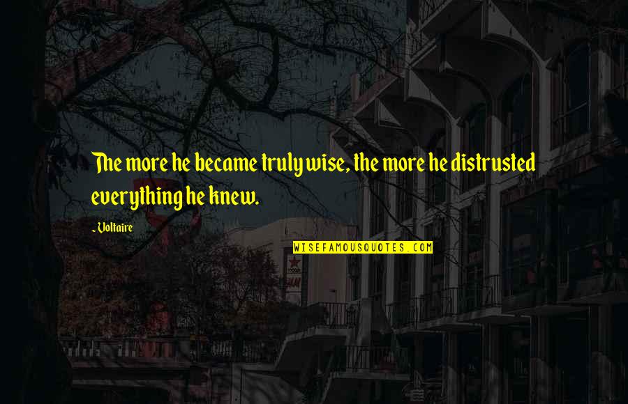 Ciclo Quotes By Voltaire: The more he became truly wise, the more