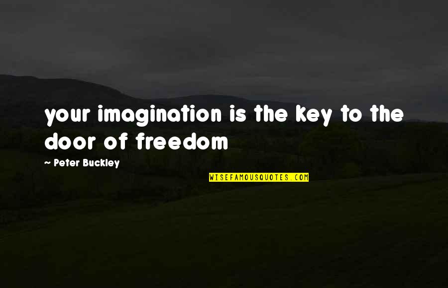 Cieffe Forni Quotes By Peter Buckley: your imagination is the key to the door