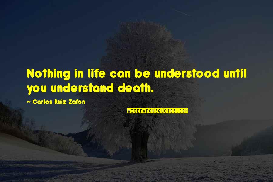 Cieliema Quotes By Carlos Ruiz Zafon: Nothing in life can be understood until you