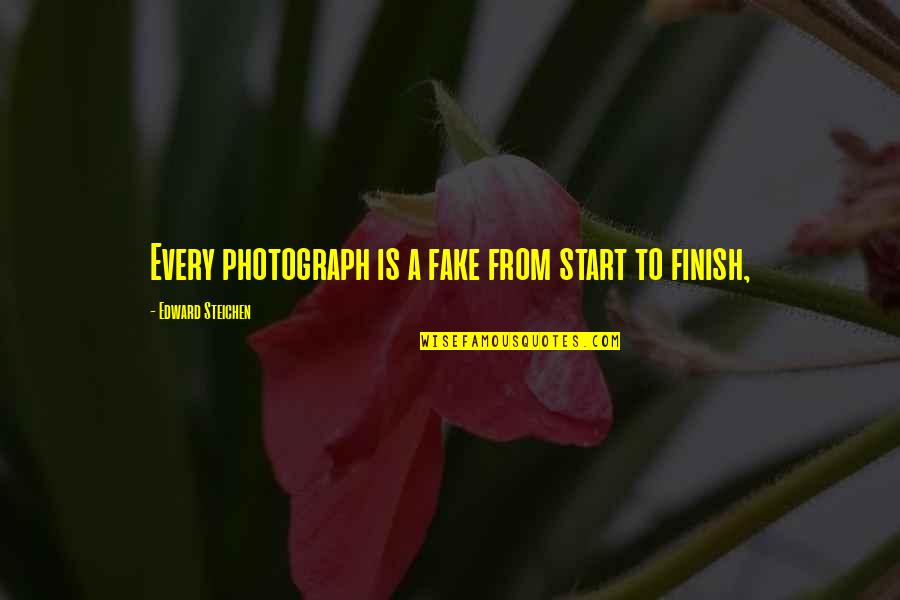 Cierpliwy In English Quotes By Edward Steichen: Every photograph is a fake from start to