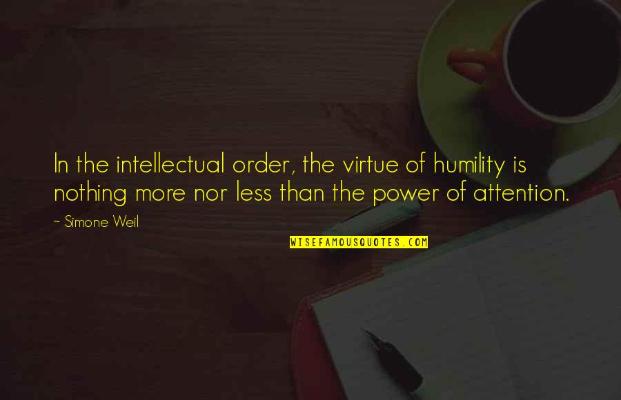 Cierres Omega Quotes By Simone Weil: In the intellectual order, the virtue of humility Cierres Omega Quotes By Simone Weil: In the intellectual order, the virtue of humility