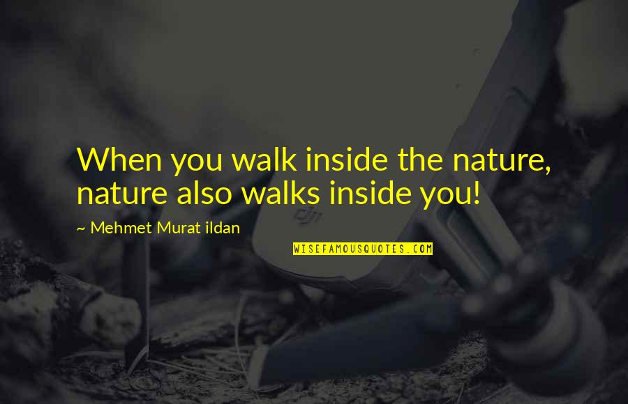 Cifas Quotes By Mehmet Murat Ildan: When you walk inside the nature, nature also Cifas Quotes By Mehmet Murat Ildan: When you walk inside the nature, nature also