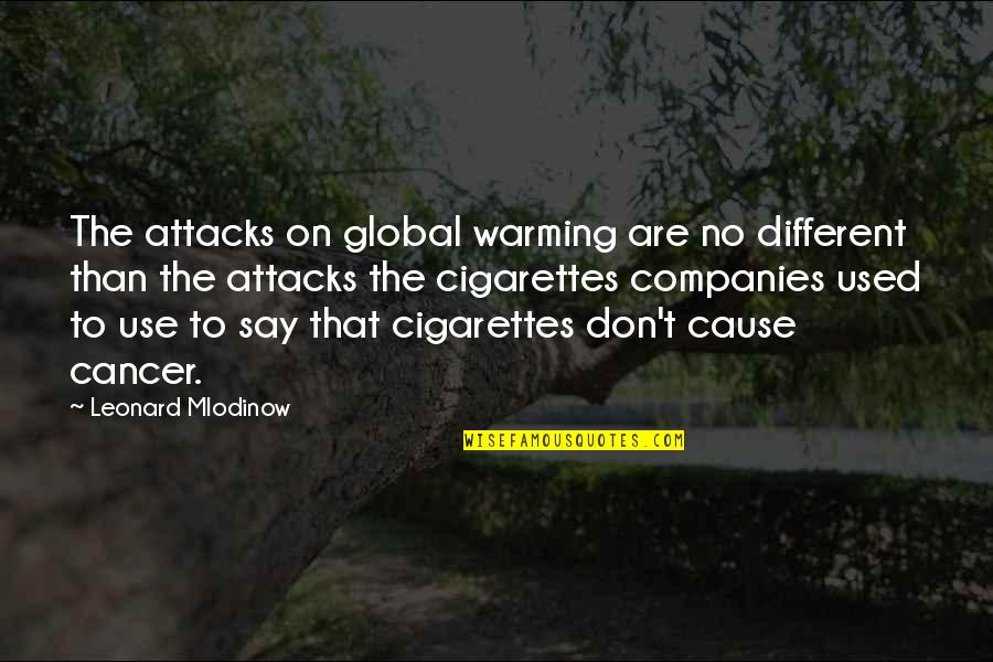 Cigarettes Quotes By Leonard Mlodinow: The attacks on global warming are no different