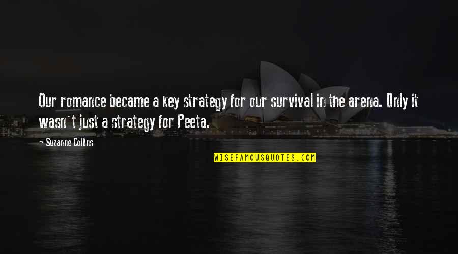 Cihl Rsk Brno Quotes By Suzanne Collins: Our romance became a key strategy for our Cihl Rsk Brno Quotes By Suzanne Collins: Our romance became a key strategy for our