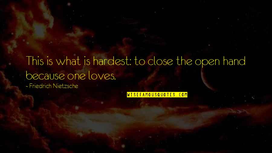 Ciliegia Quotes By Friedrich Nietzsche: This is what is hardest: to close the